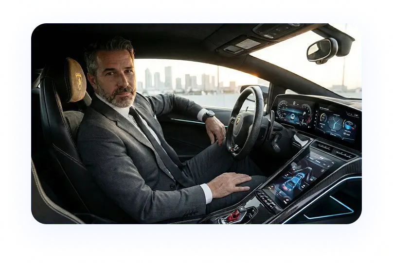 AI-generated luxury lifestyle portrait